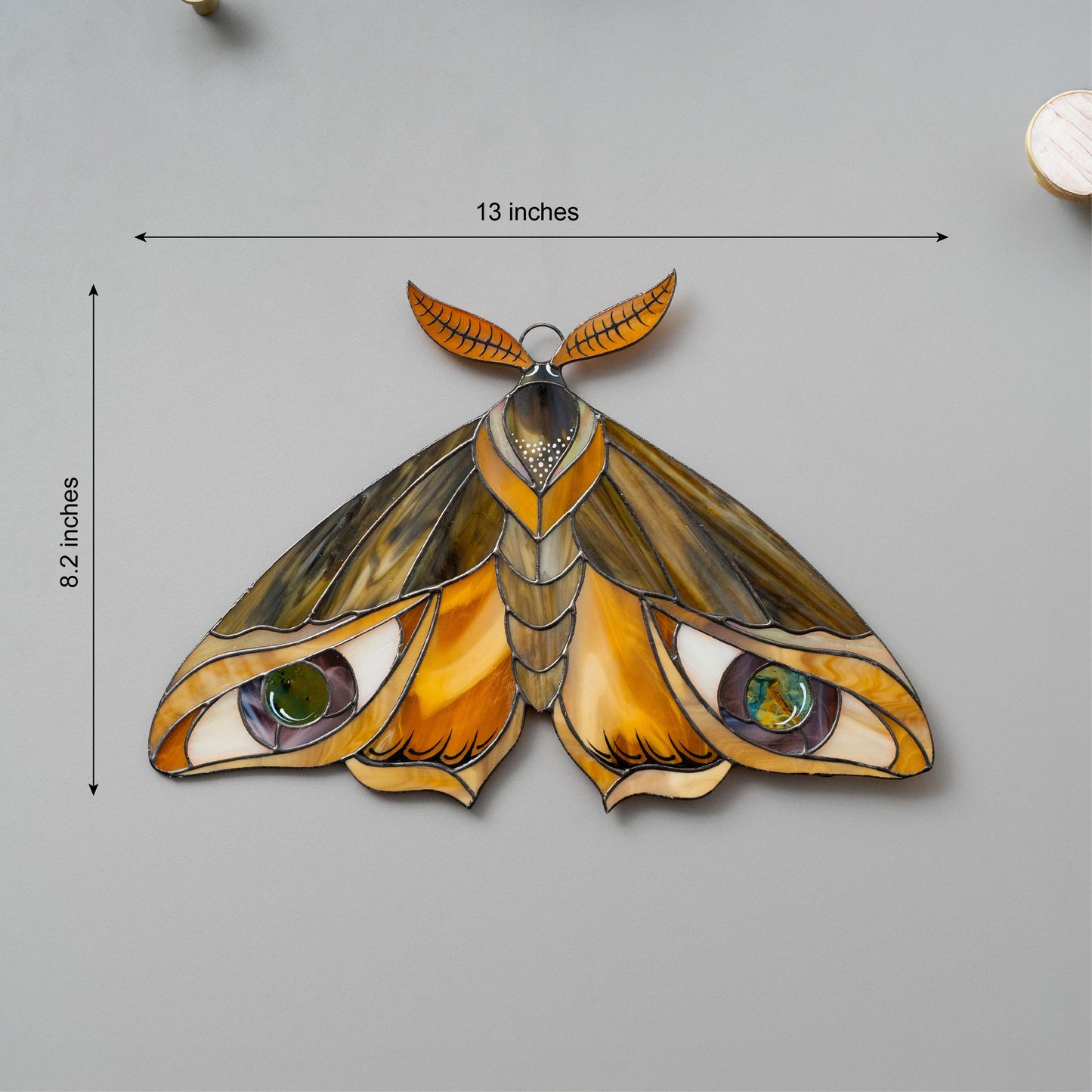 Moth Stained Glass Wall Hanging – Handmade Nature Decor & Gift